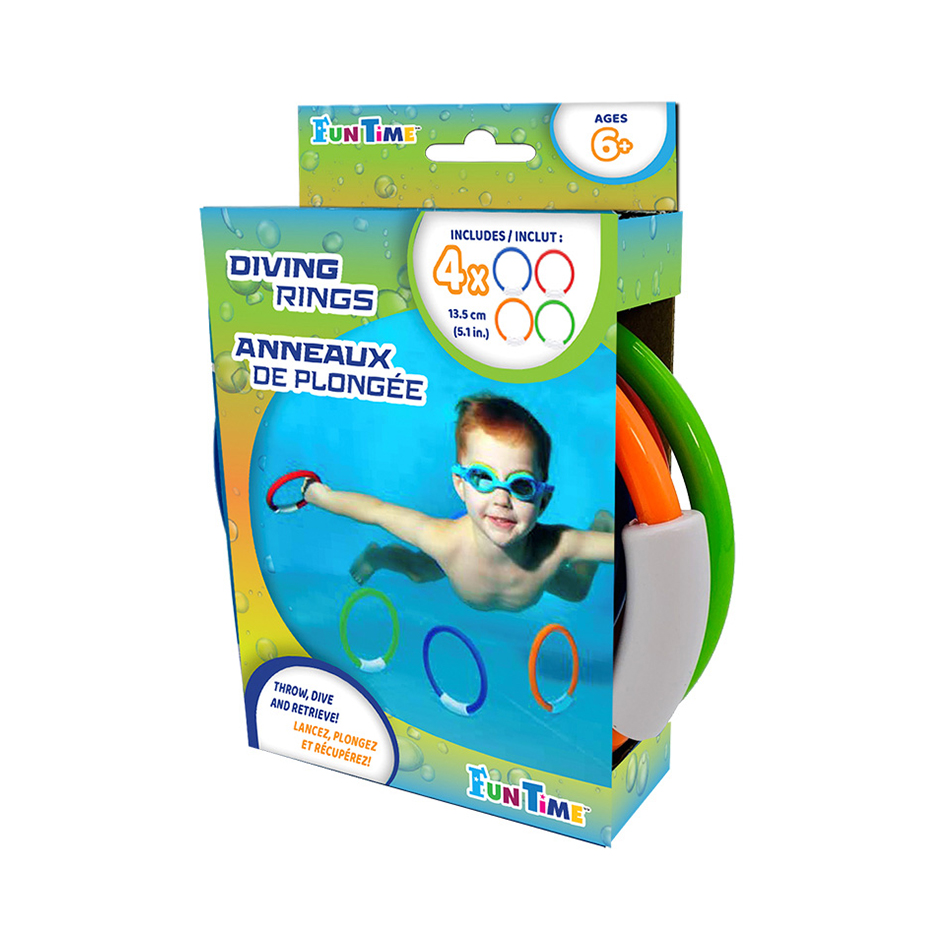 Image Kit of 4 Diving Rings Toys, 4 colors