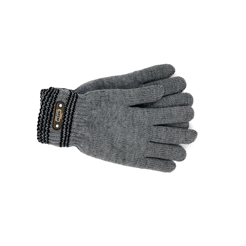 Image Knitted Gloves for Men, Grey