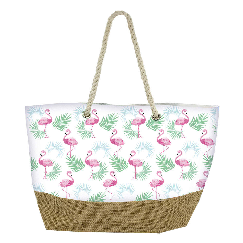 Image Summer beach bag – flamingos
