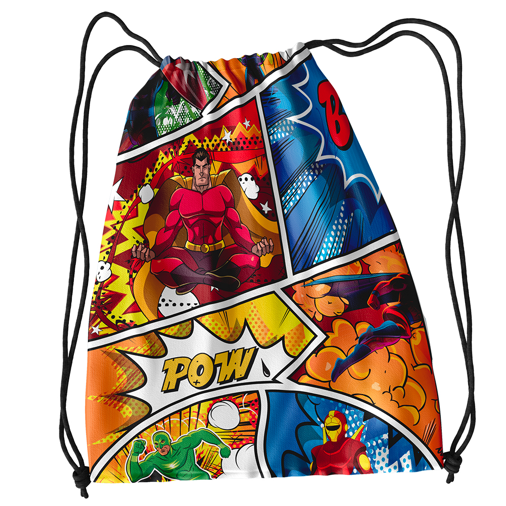 Image Drawstring Bags for Kids- Super Hero