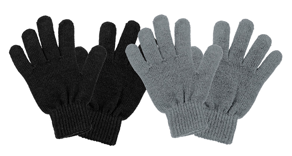 Image Adults Gloves - 2 asst. Colors - Grey and Black