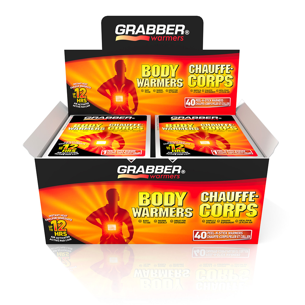 Image Grabber body warmers, trilingual