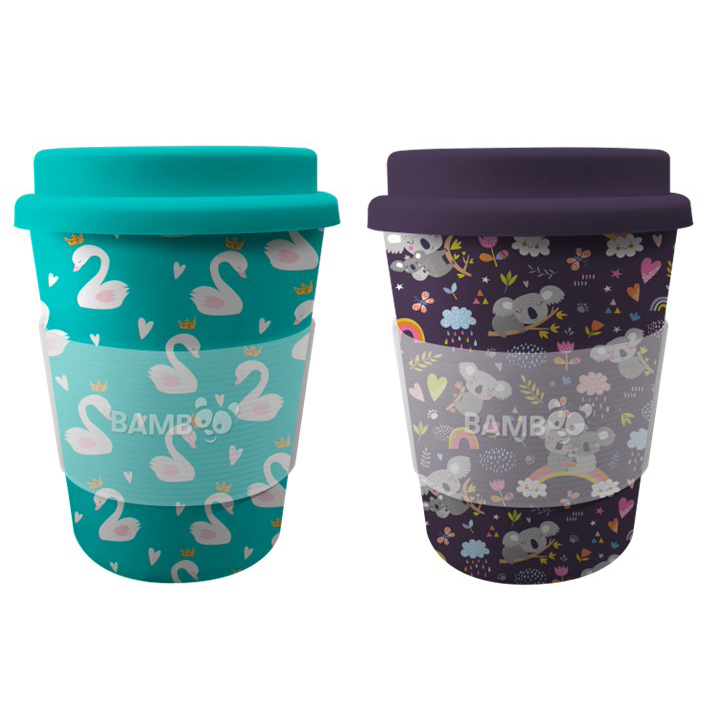 Image Tasses Bambou enfants (9.5 oz) - 2 asst. - Cygne & Koala