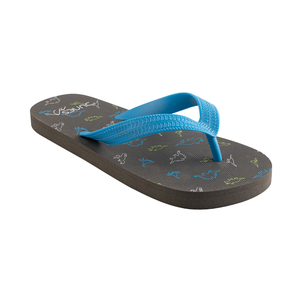 Image Dunes Beach Flip flops Junior Dinosaurs GREY 1