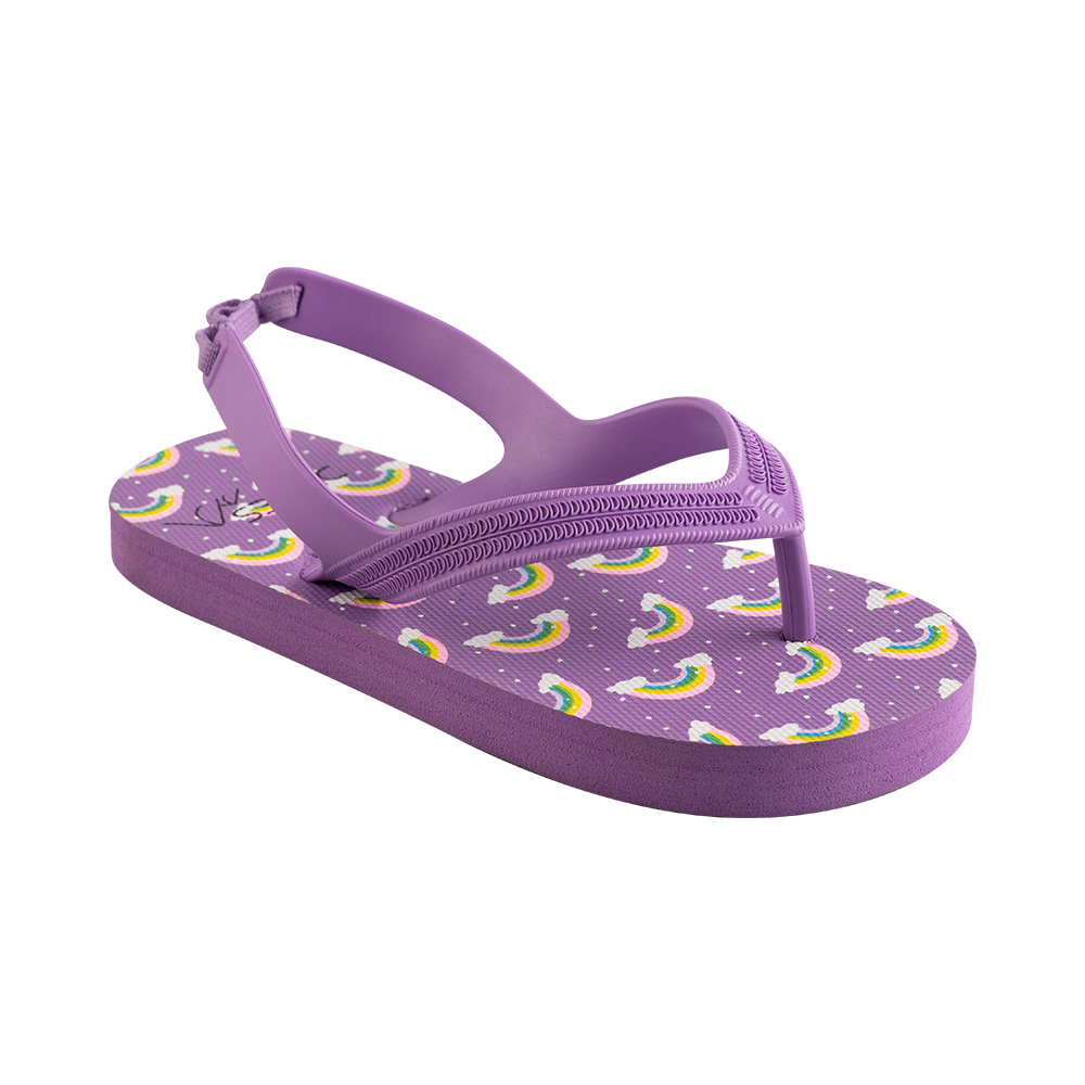 Image Dunes Beach Flip flops Kids Rainbow PURPLE 10