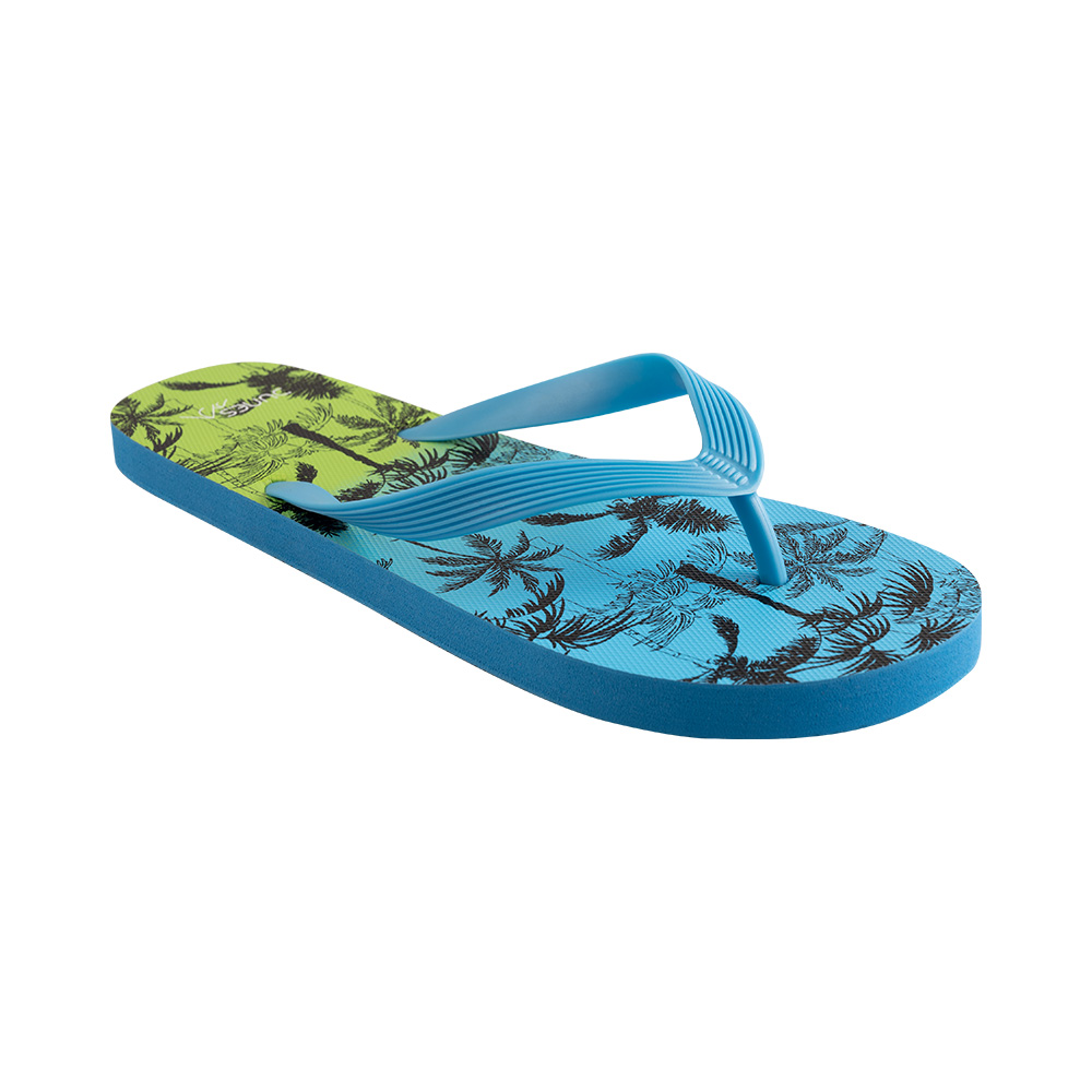 Image Dunes Beach flip flop Men palm trees ICE BLUE/GREEN 8