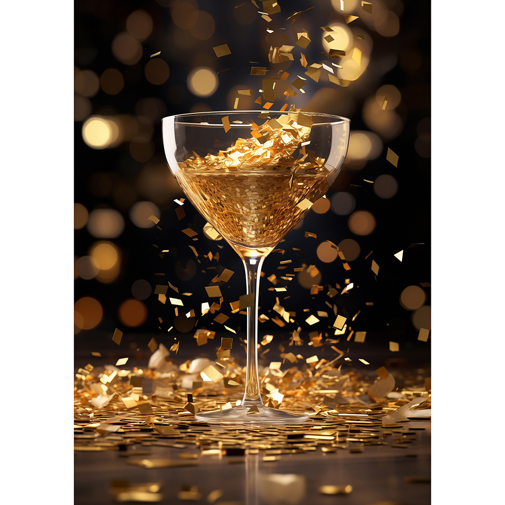 Image Greeting Card - Champagne