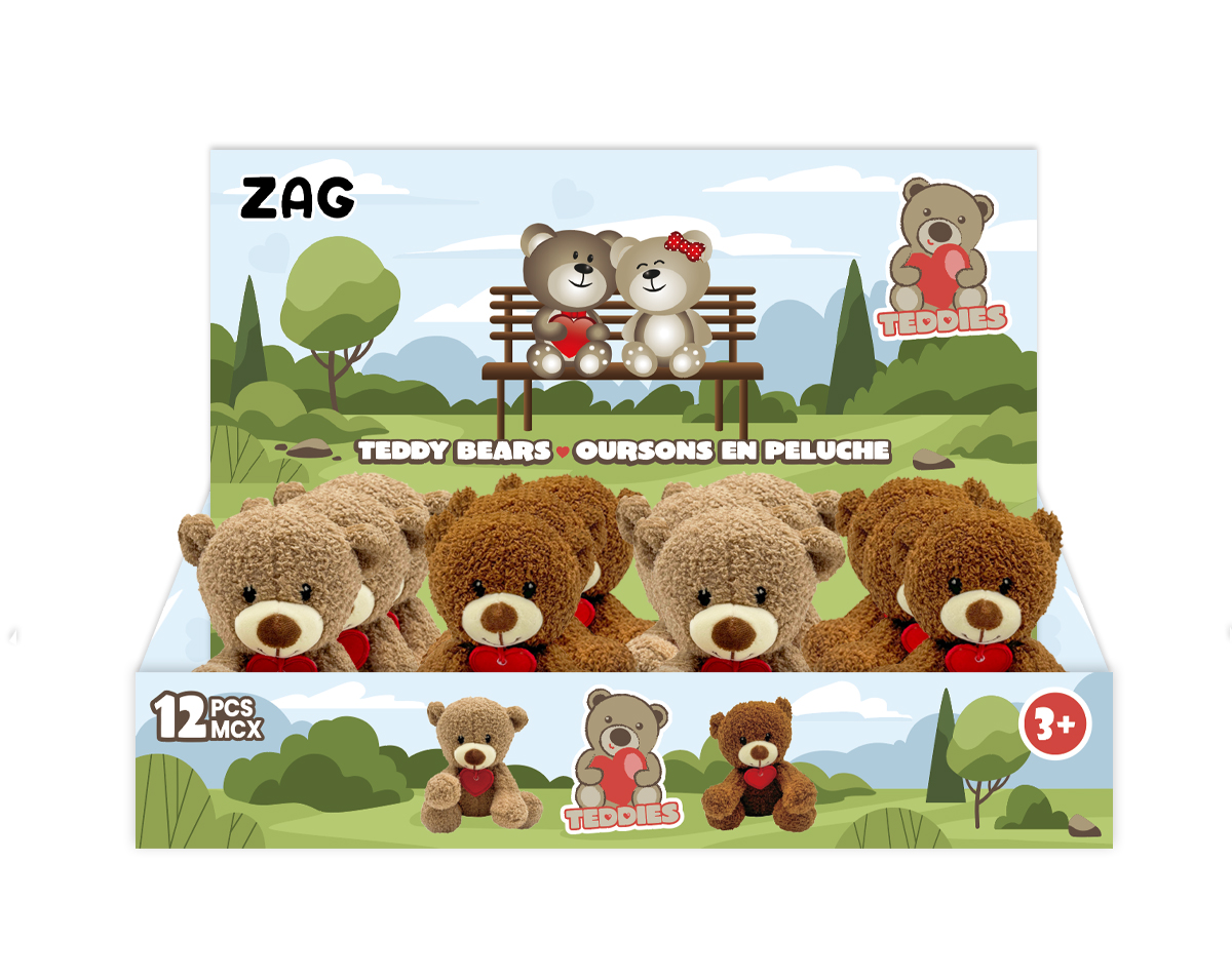 Image TEDDIES Oursons en peluche 14 CM - Assortiment de 2 couleurs