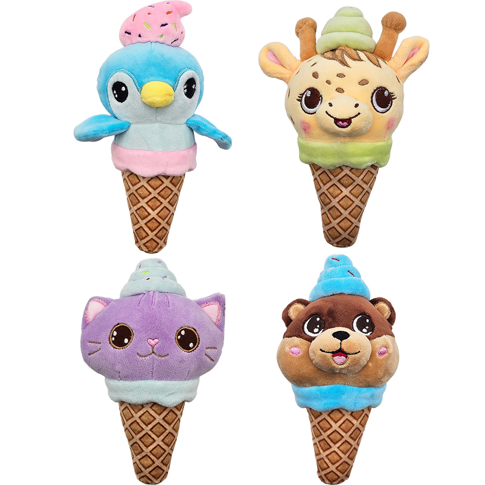 Image Scoopies plush - Ice cream shaped animal plush (7.5'')