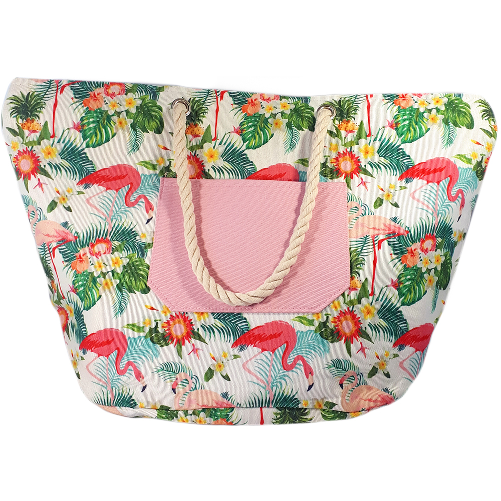 Image Beach Bag - Flamingo Design